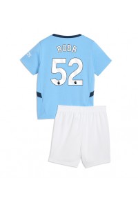 Manchester City Oscar Bobb #52 Babytruitje Thuis tenue Kind 2024-25 Korte Mouw (+ Korte broeken)